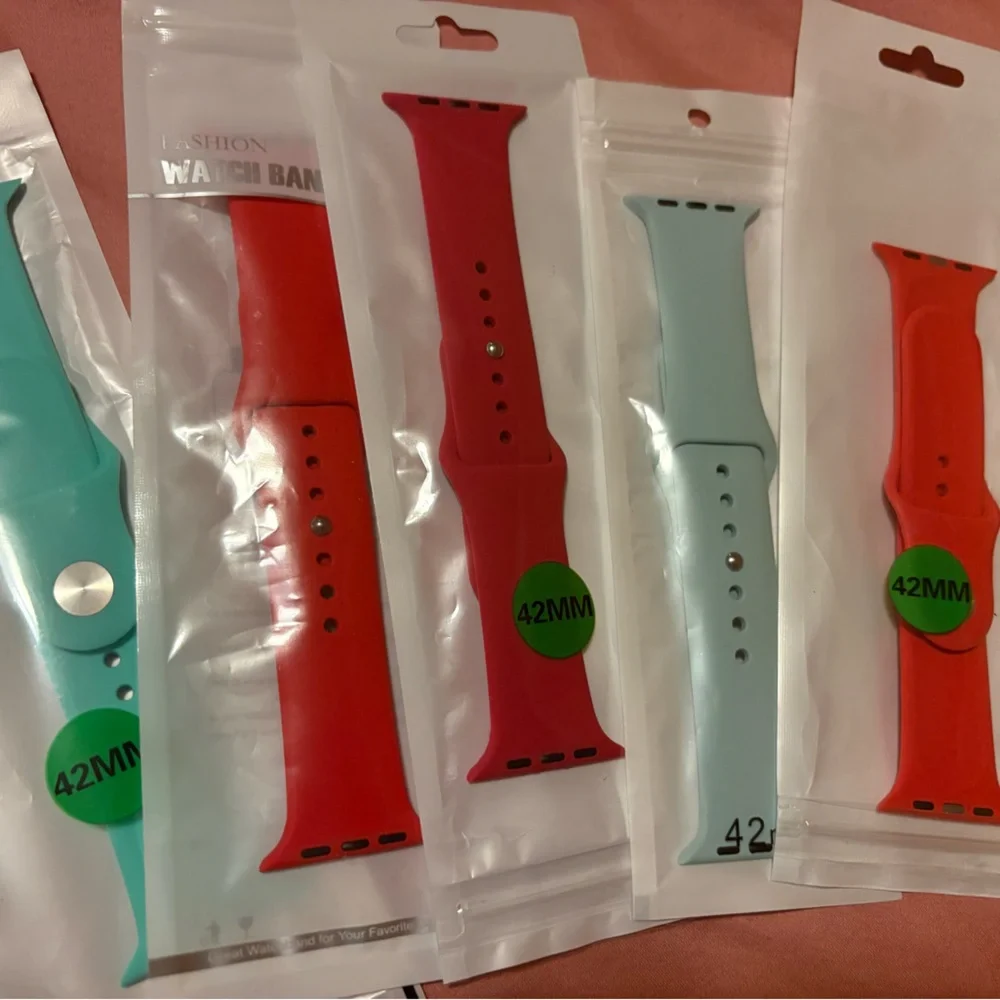 Set of Silicone Replacement Watch Bands - Compatible 42mm