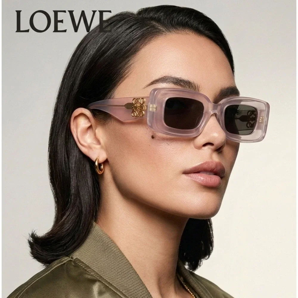 Loewe LW40101I Sunglasses Ivory Acetate Round