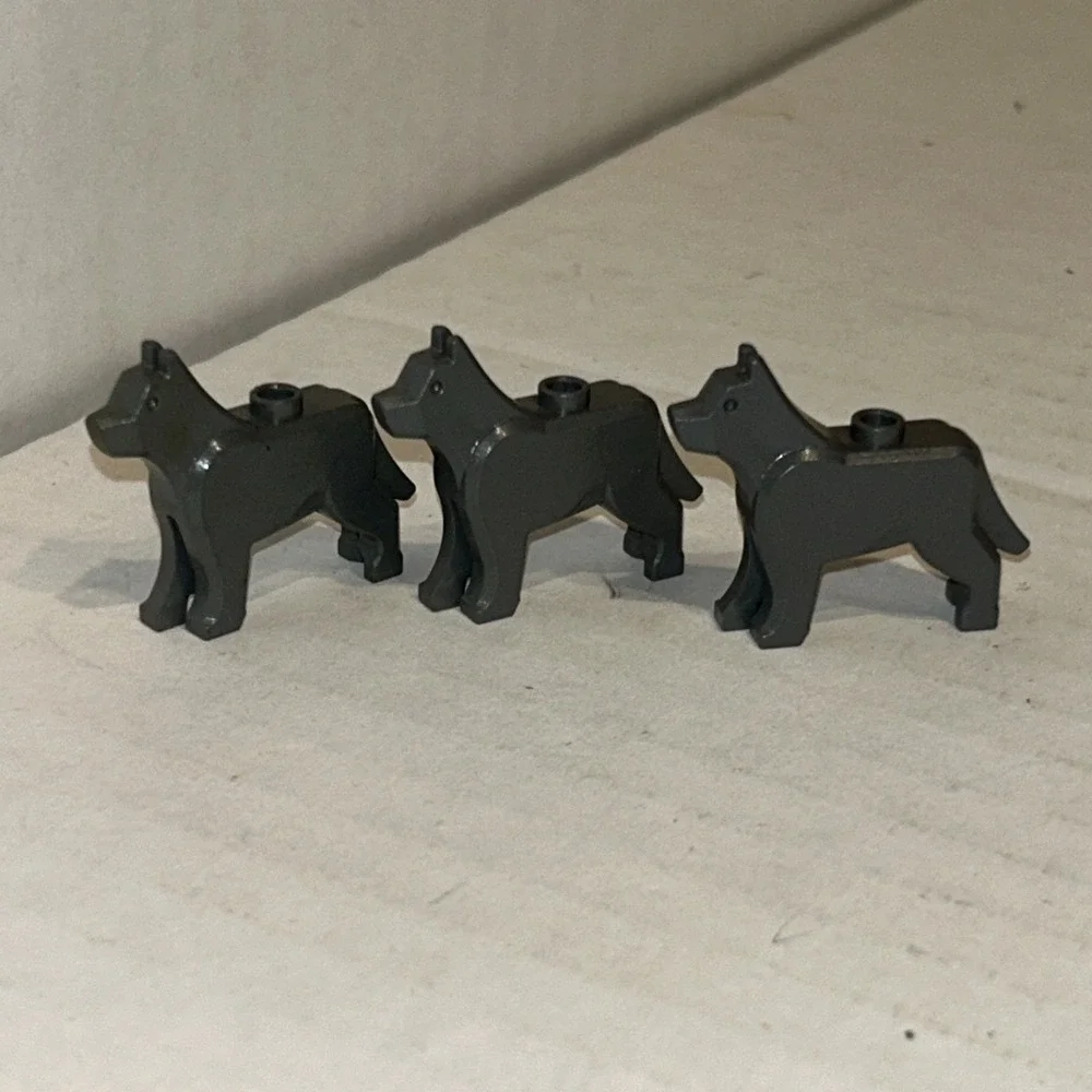 3 LEGO Gray Wolf The Grimm Grim Dog Minifigure Wild Animal Forest‎ Harry Potter