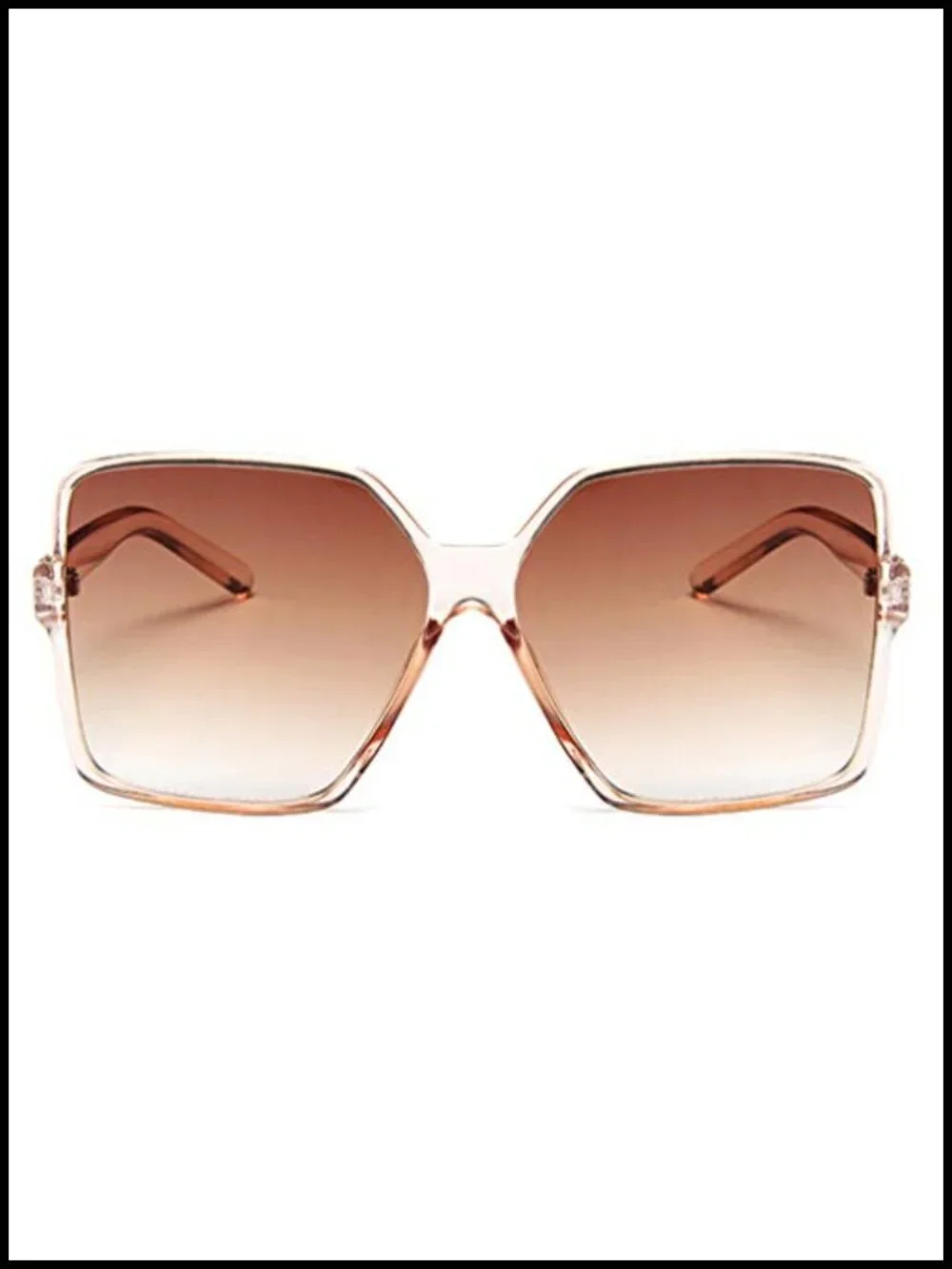 Oversized Square Sunglasses UV400 Protection Polycarbonate Frame Unisex
