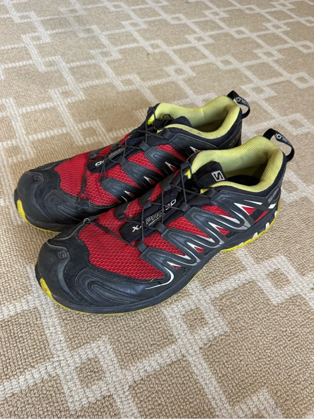 Salomon XA Pro 3D Trail Running Shoes Red Black Hiking Sneakers 11