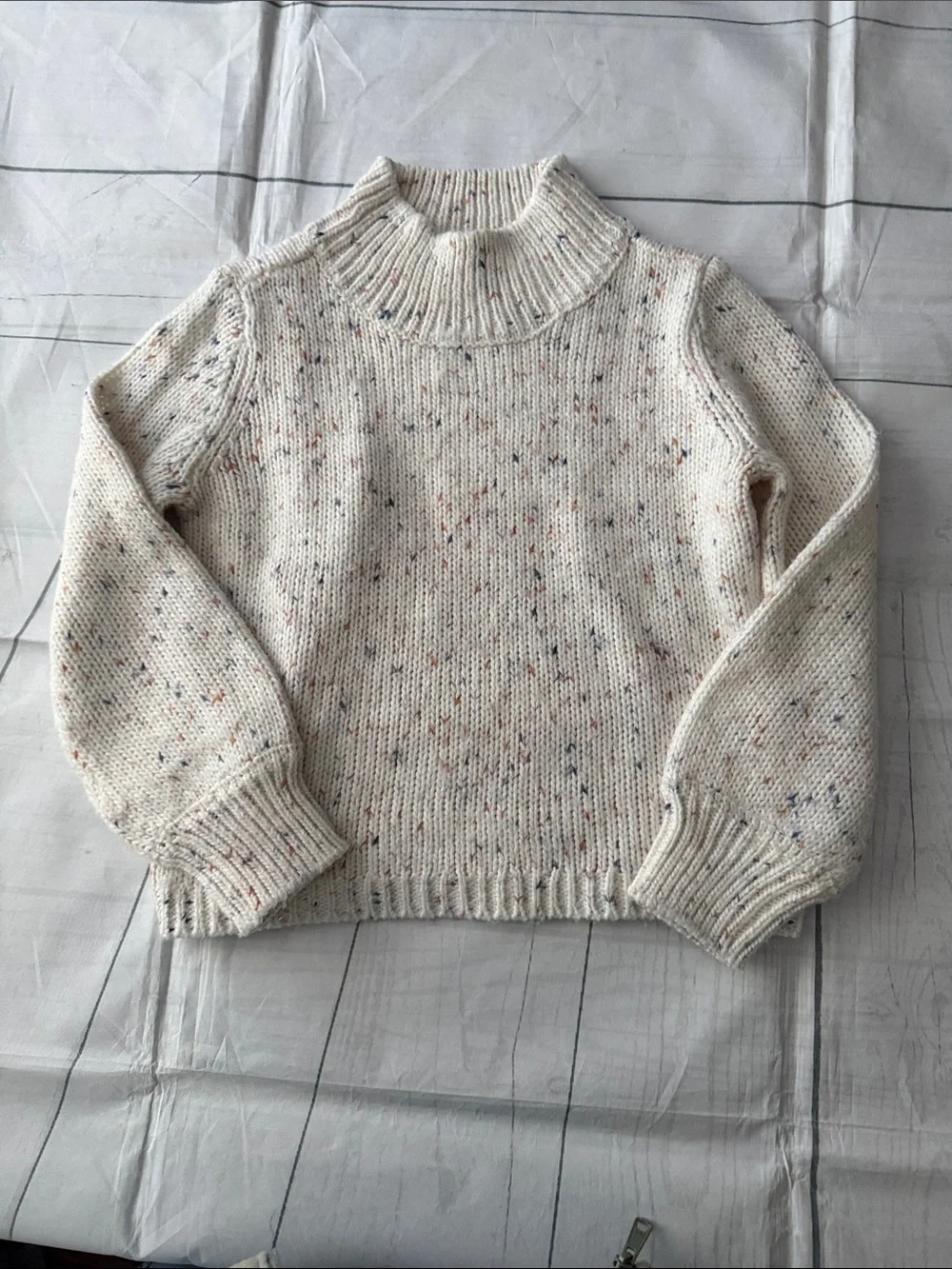 OshKosh B'gosh Cream Speckled Mock Neck Sweater