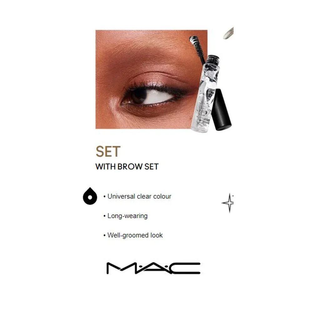 MAC Clear Brow Set Eyebrow Gel ~ Original Style Brush ~ New