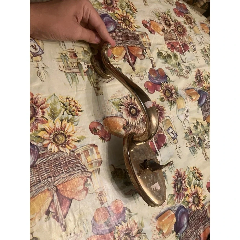 VTG MCM Weiser  Large Brass Door Pull Handle Thumb Latch