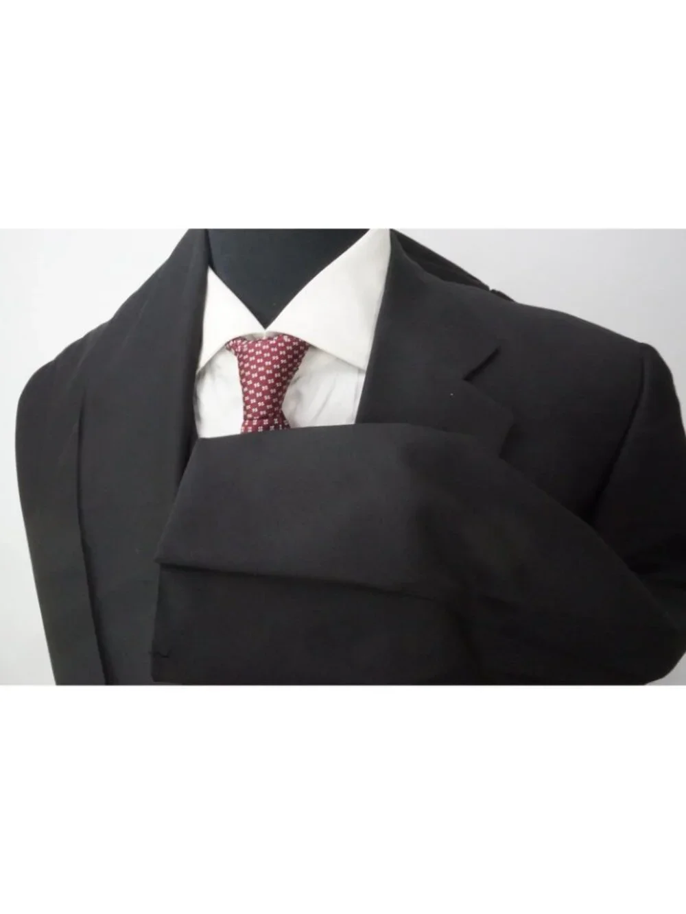 Burberry London Solid Black Wool 2 Pc Suit Jacket Pants Sz 42R BRAND NEW