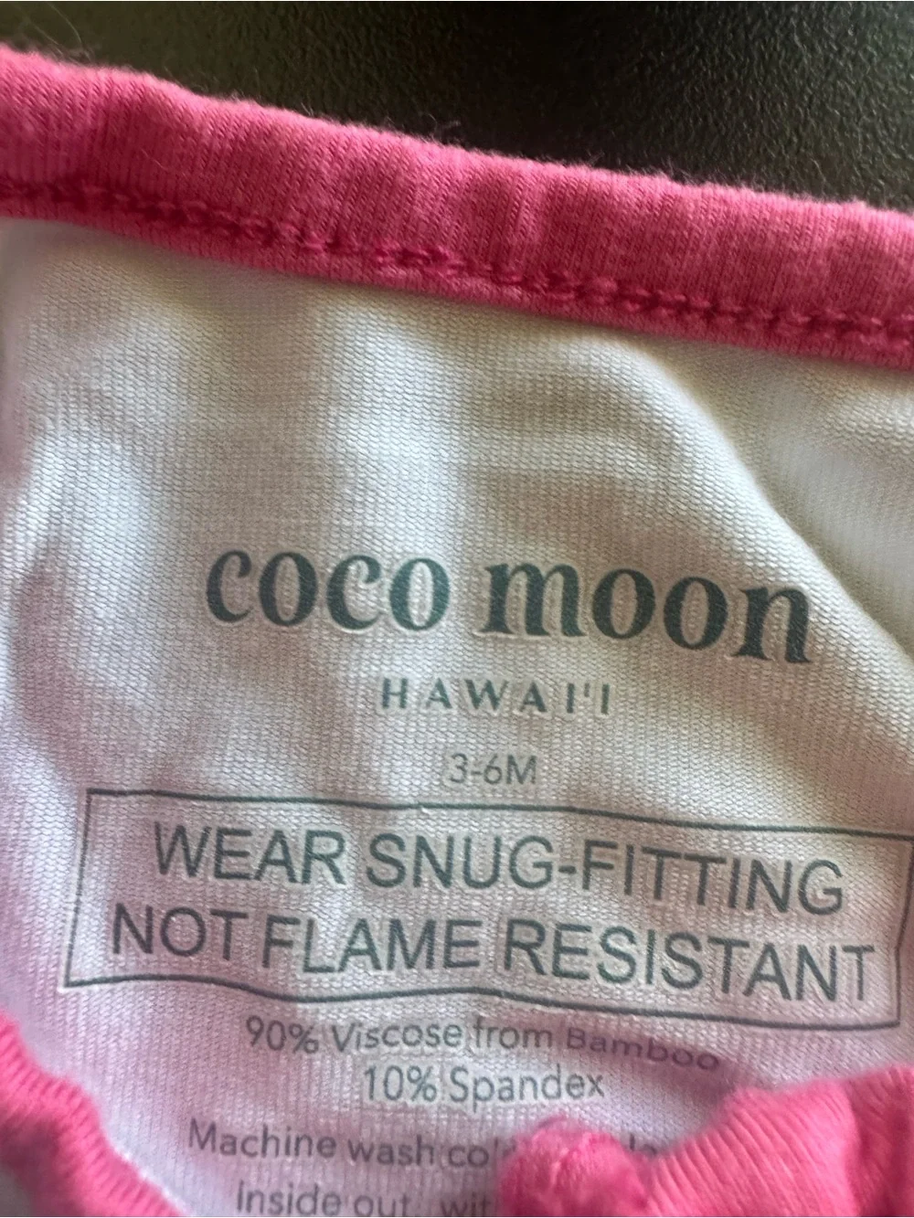 Coco Moon Pink Plumeria One-Piece Romper 3-6 mo