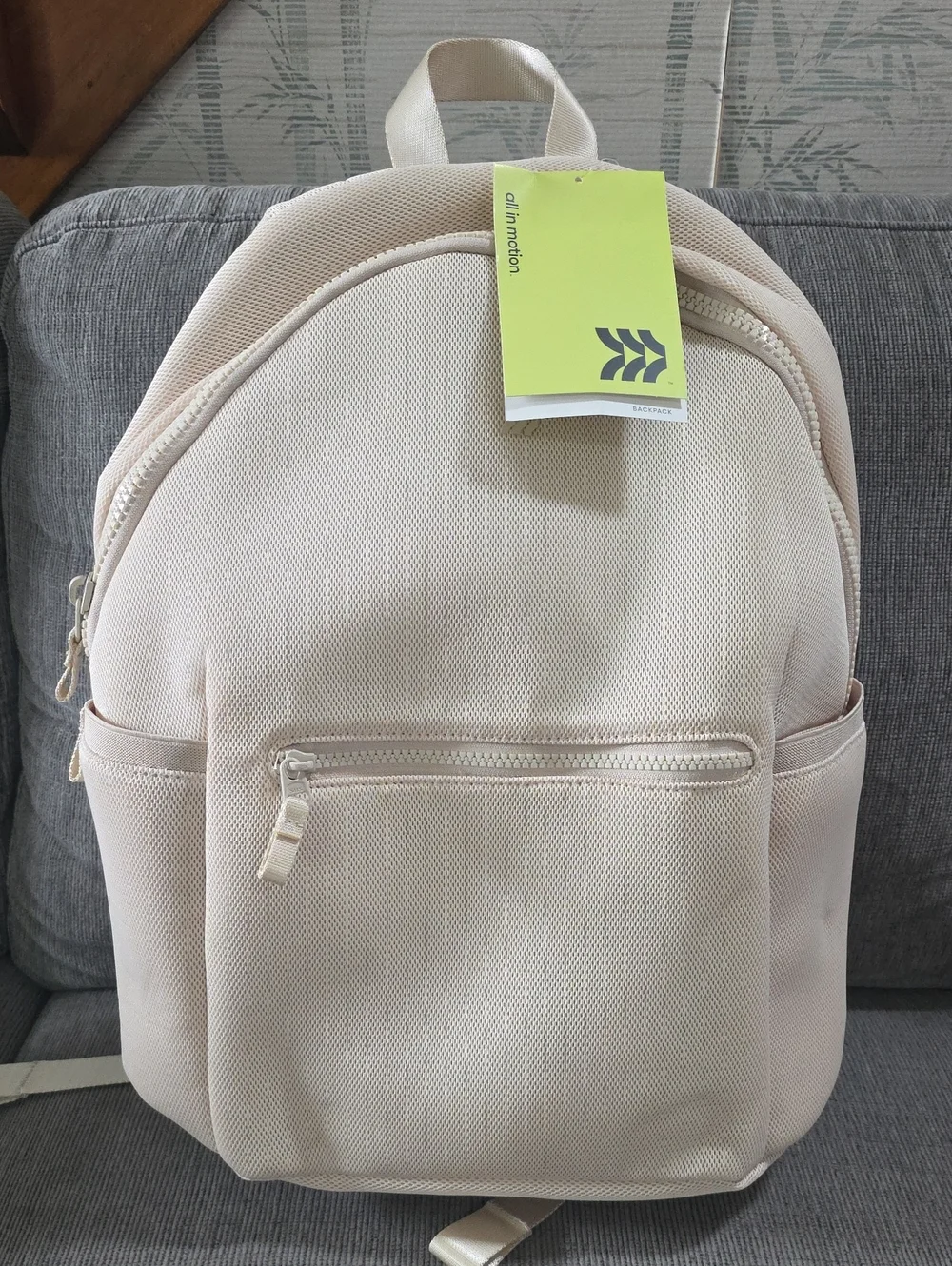 All In Motion Air Mesh Backpack, NWT, Cream.