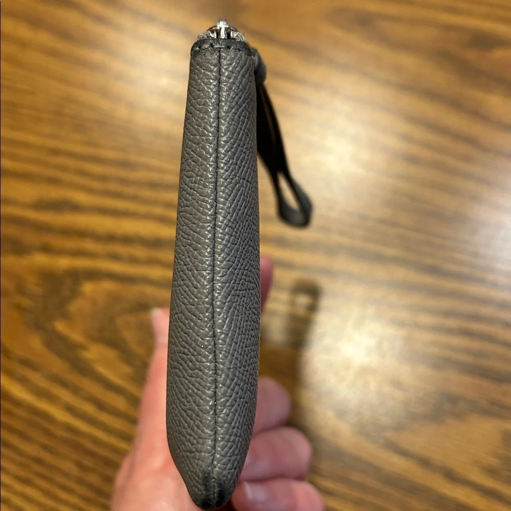 Coach leather zip