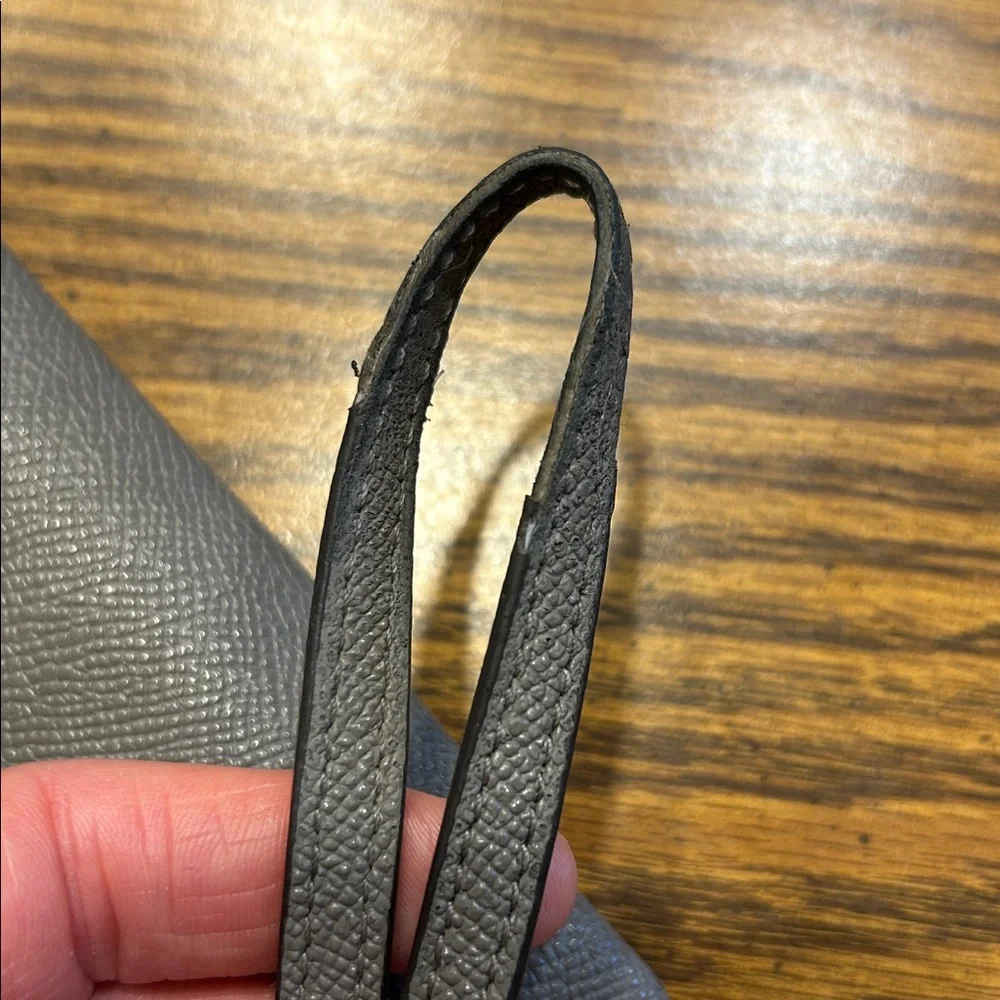 Coach leather zip