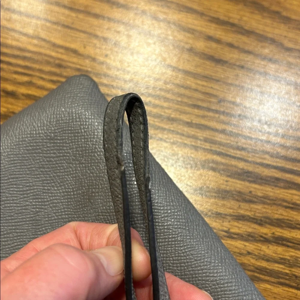 Coach leather zip