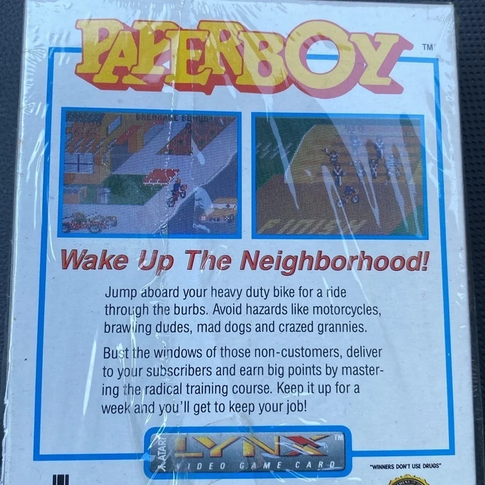 lynx Atari paperboy package looks
