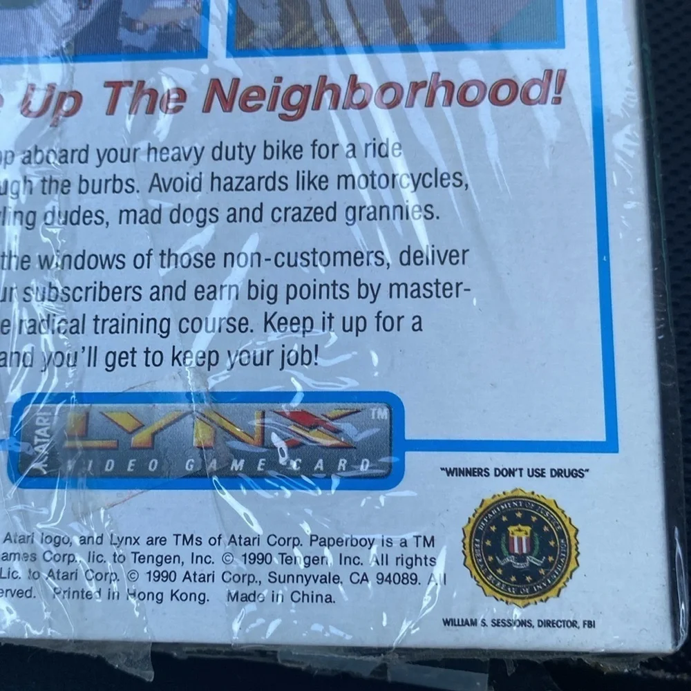 lynx Atari paperboy package looks