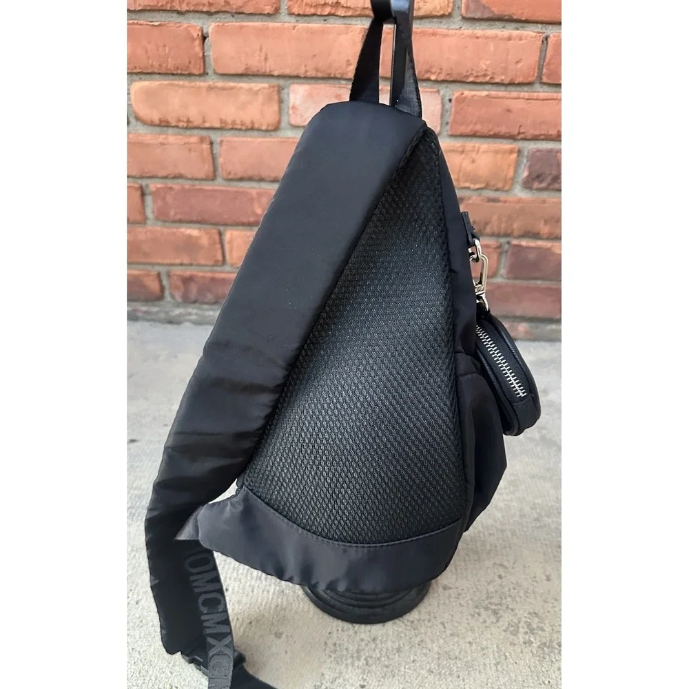 Steve Madden Aurora Quilted Sling Backpack w/ Coin Purse Black