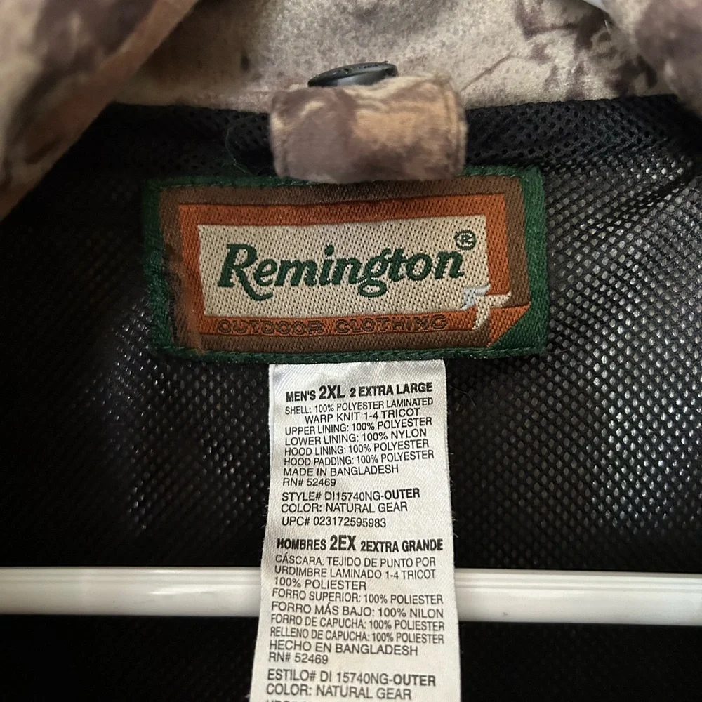 Remington Camouflage Hunting Jacket 3X Brown Camo Field Coat Outdoors Tactical