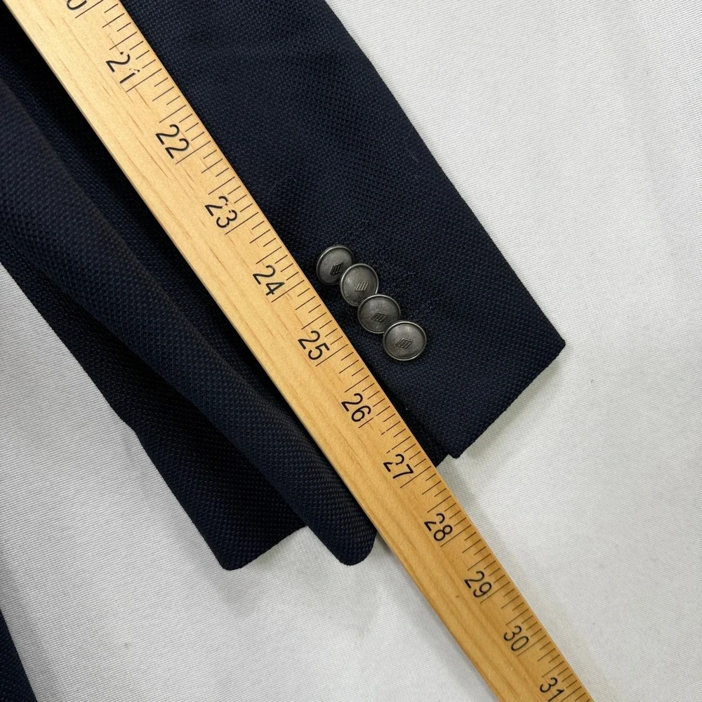 Joseph Abboud Blazer Reda Wool Executive Fit Navy Blue Men 46 Long