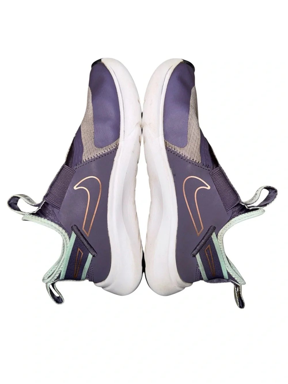 Nike Kids' Flex Runner Slip-On Sneakers - Teal/Coral & Purple Size 3.5
