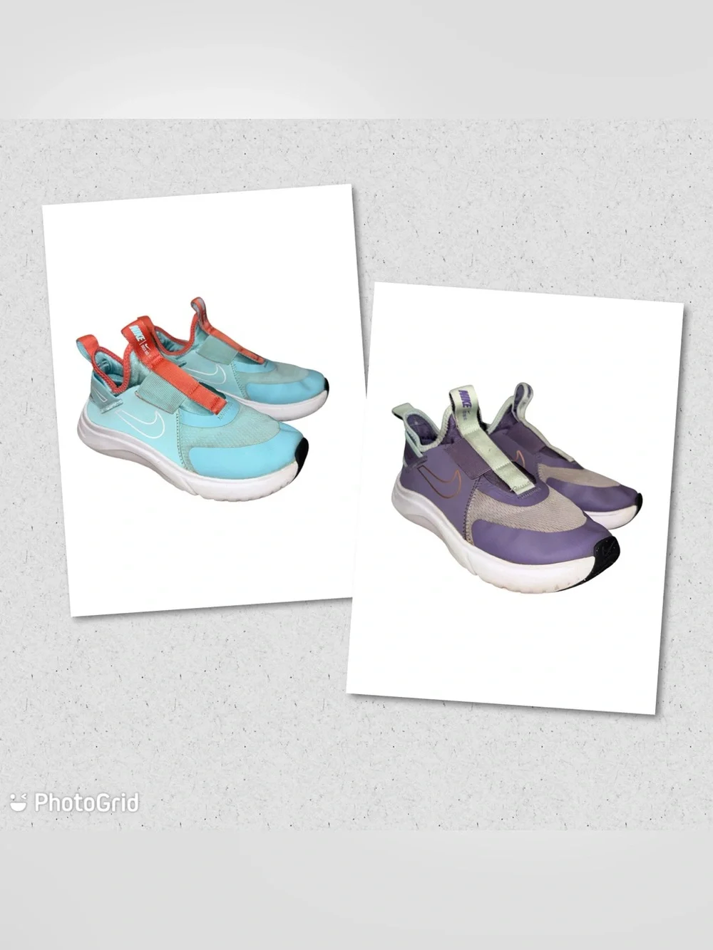 Nike Kids' Flex Runner Slip-On Sneakers - Teal/Coral & Purple Size 3.5