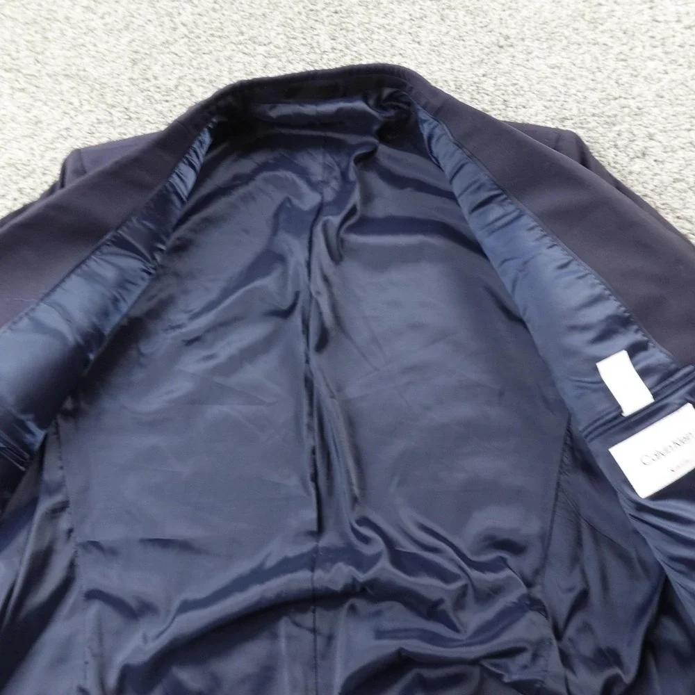 NEW Calvin Klein Blazer Mens 46R Blue Extra Slim Wool Sport Coat Suit Jacket Top