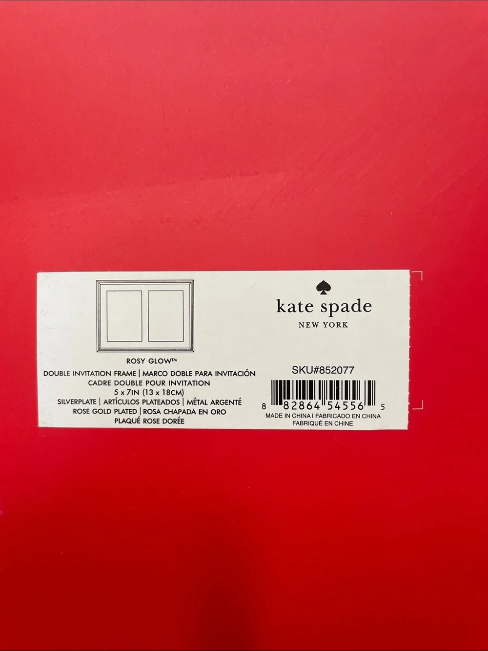 kate spade Black and Silver Dual Photo Frame with White Mat