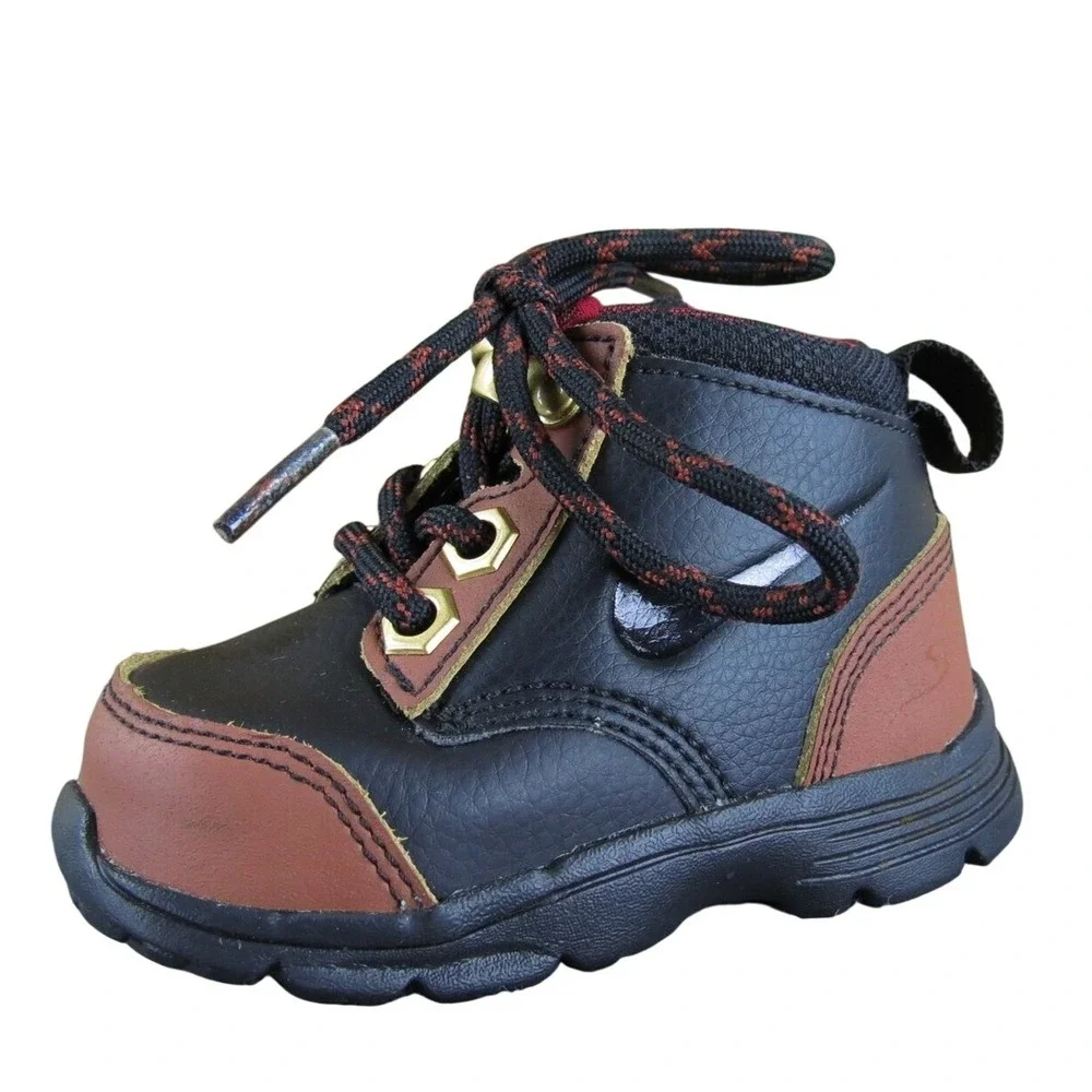 Nike‎ Boys Bootie ACG Sz T 3.5 Medium Black Synthetic Lace Up