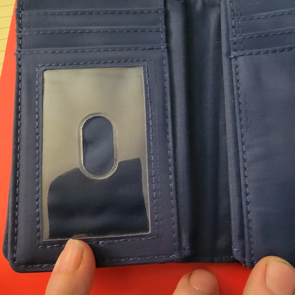 Blue‎ three compartment wallet