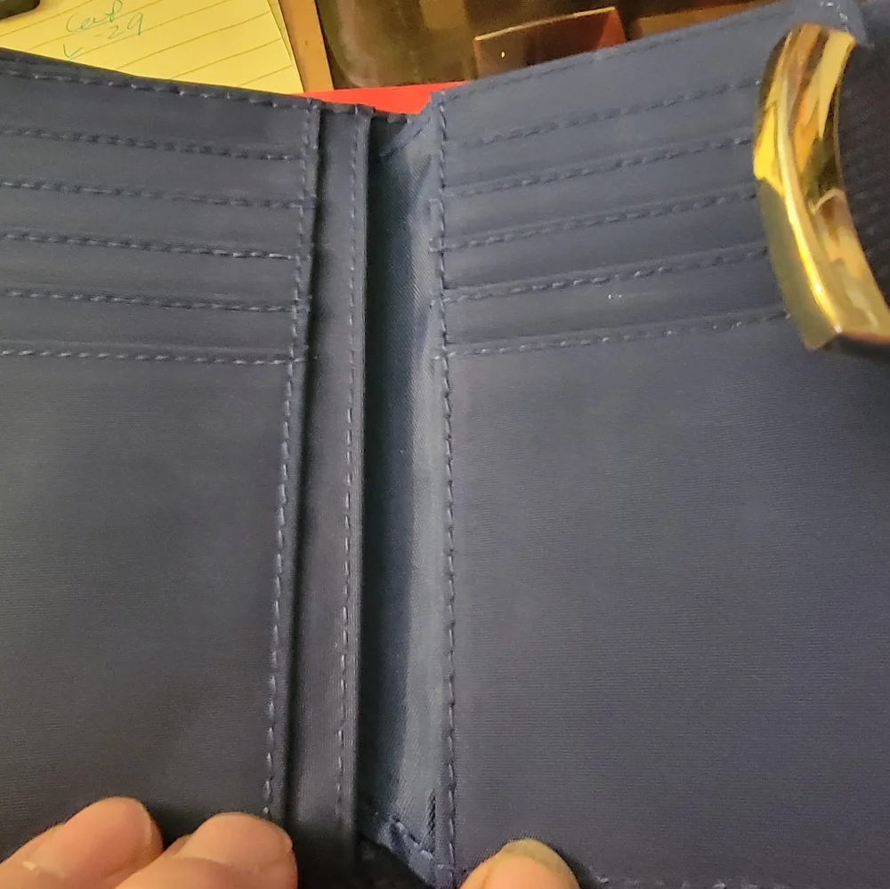 Blue‎ three compartment wallet