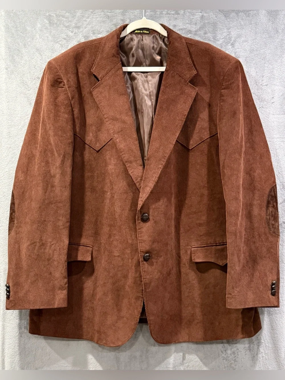 Circle S Corduroy Sport Coat Brown Blazer Mens 54L  Dallas Texas Jacket Rodeo