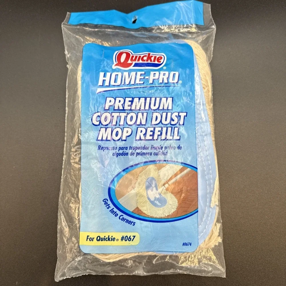 Quickie Home Pro Premium Cotton Dust Mop Refill #067‎ New Old Stock Vintage