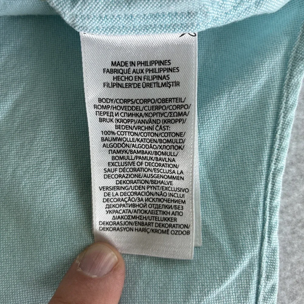 Polo Ralph Lauren Classic Fit Short Sleeve Chambray Shirt Aqua Teal Flesh Pony