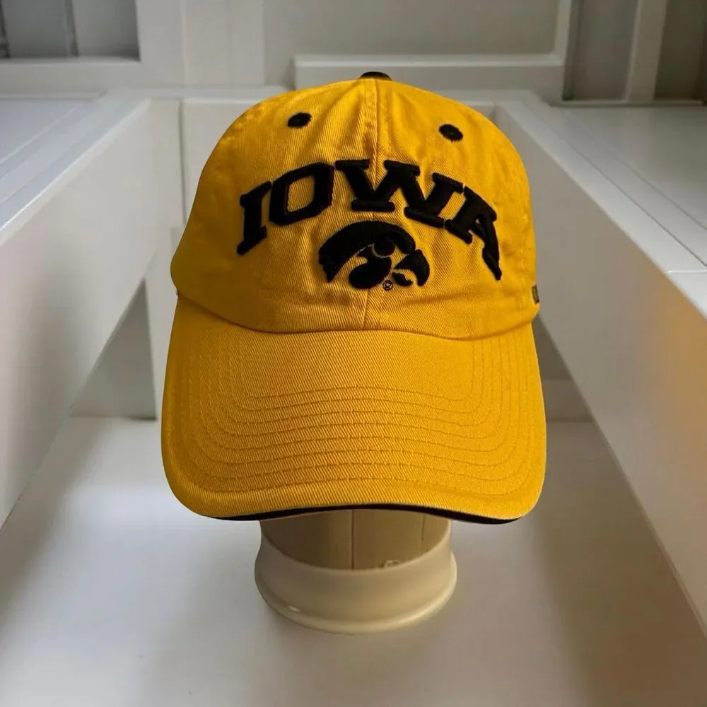 NCAA Iowa Hawkeyes Bimm Ridder The Game Hat Adjustable Strap Yellow Cotton Cap