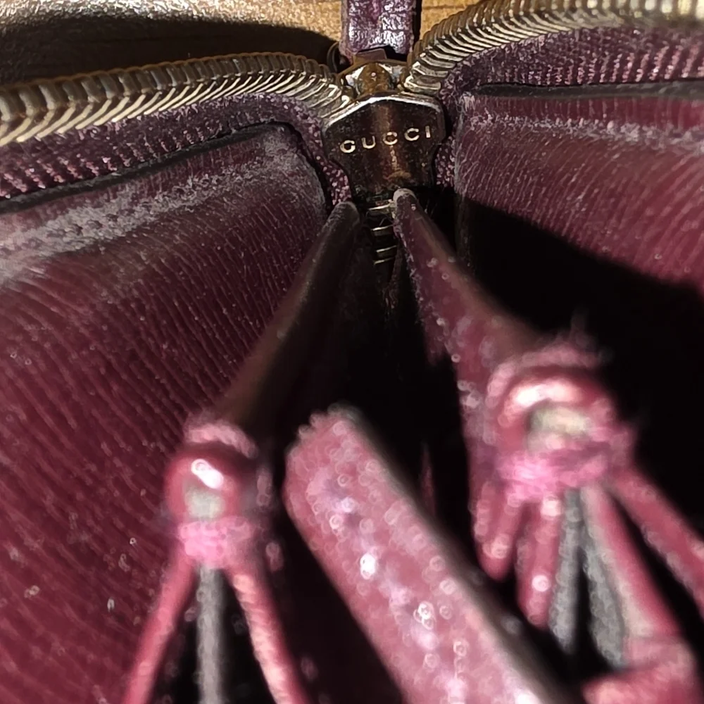 Gucci Wallet | Heart Print Wallet - Purple and Pink