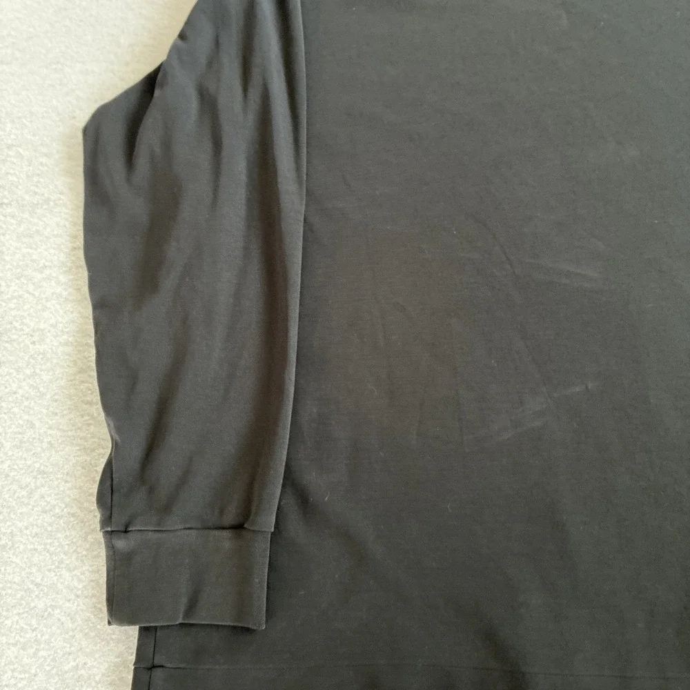 Polo Ralph Lauren Mens XXL Turtleneck Shirt Black Cotton Long Sleeve Flesh Pony