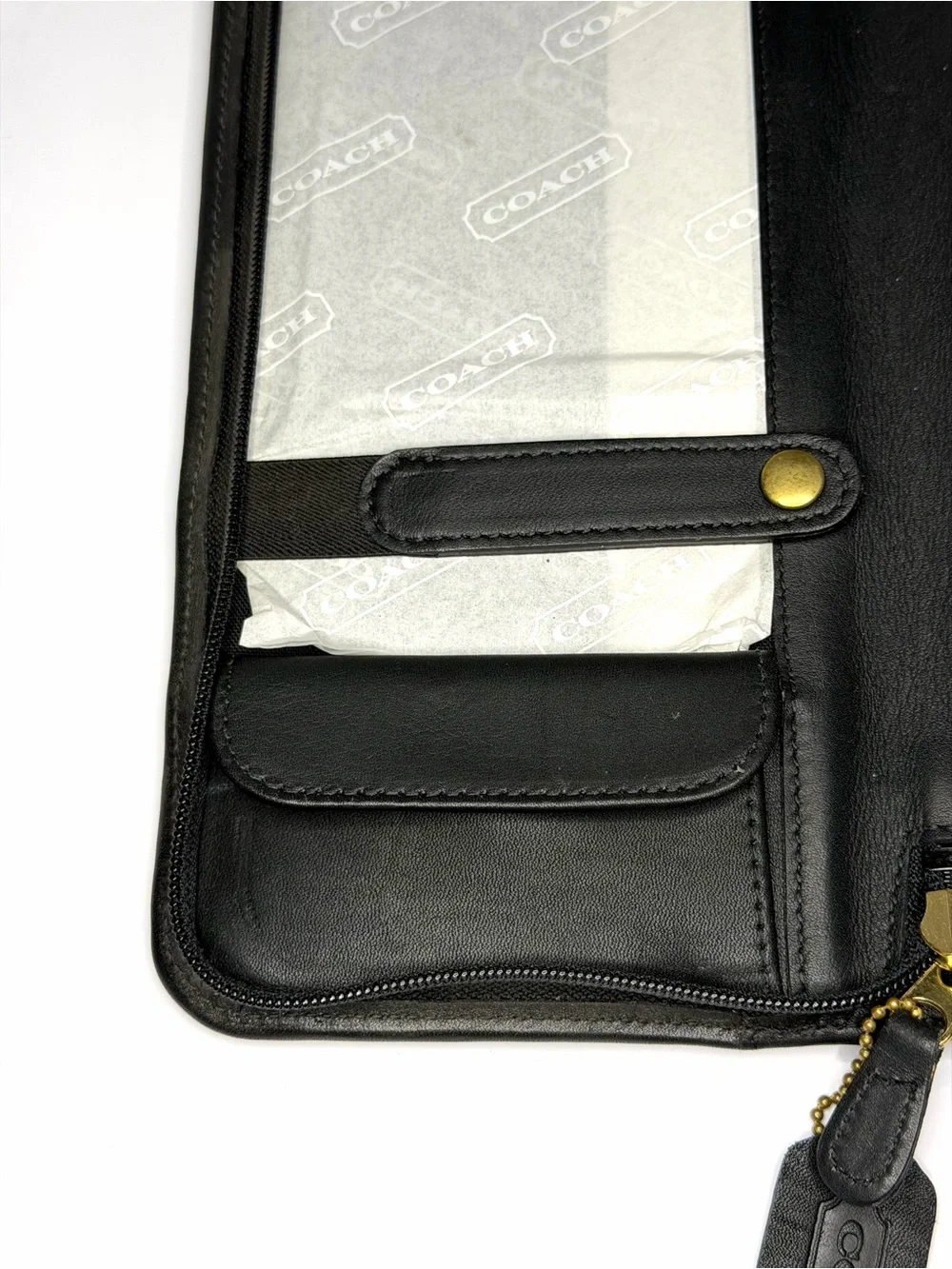 Coach compact leather