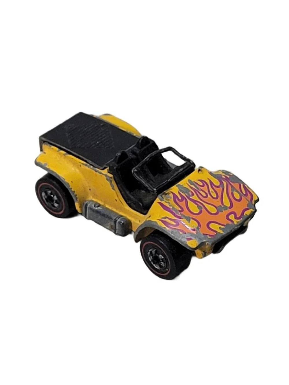 1974 Hot Wheels Redline SAND DRIFTER Diecast Toy Vehicle 1:64 Yellow With Flames