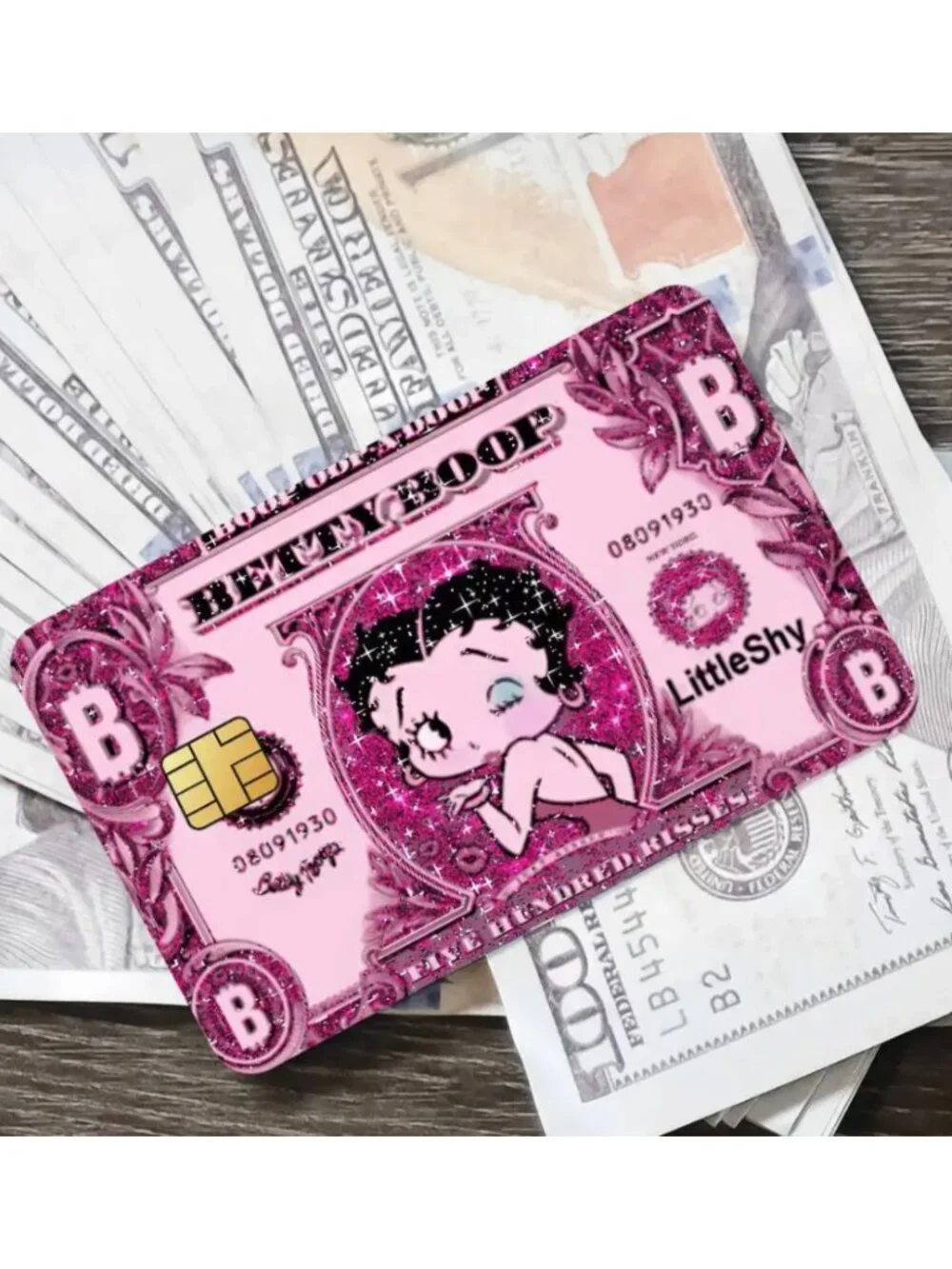 Betty Boop 4-Piece Waterproof Bank Credit Card Sticker Set – Cute Card Skins