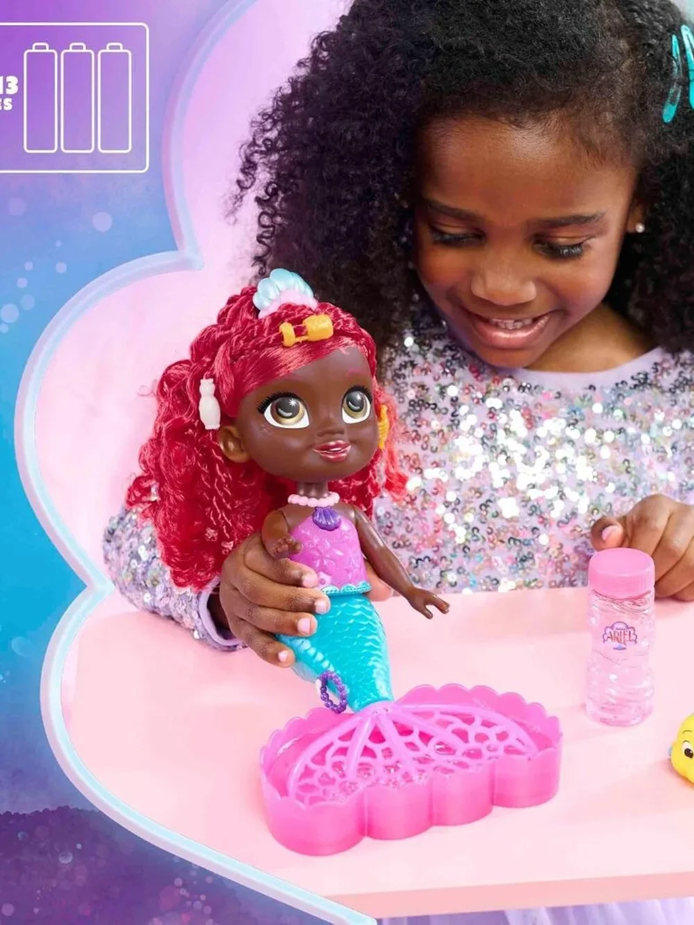 Just Play Disney Junior Bubbles Fun Ariel Doll and Accessories Amazon Exclusive