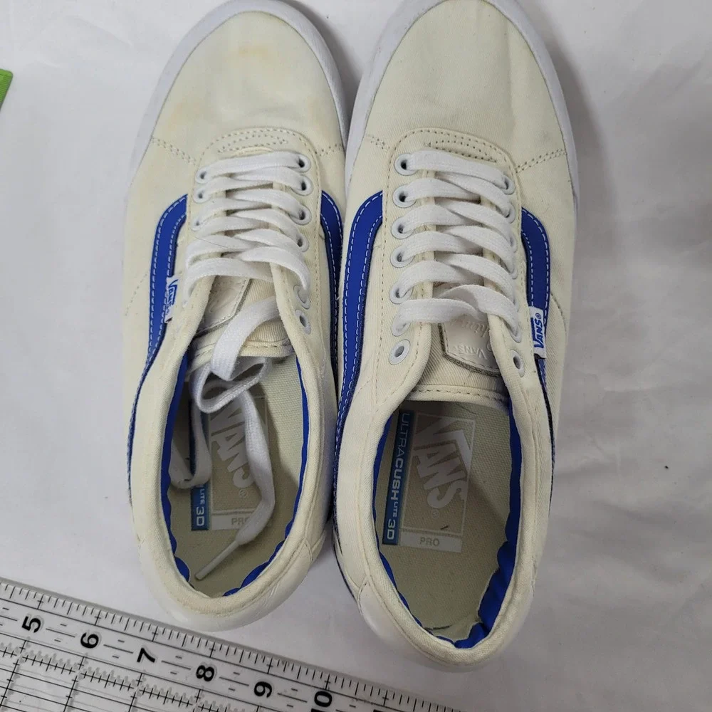 Vans Pro 2 Cream Blue Skate Shoes Mens 8 721454