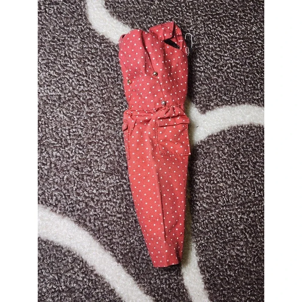 Vintage 1960's Barbie Doll PAK Rust Red Polka Dot Sheath Dress