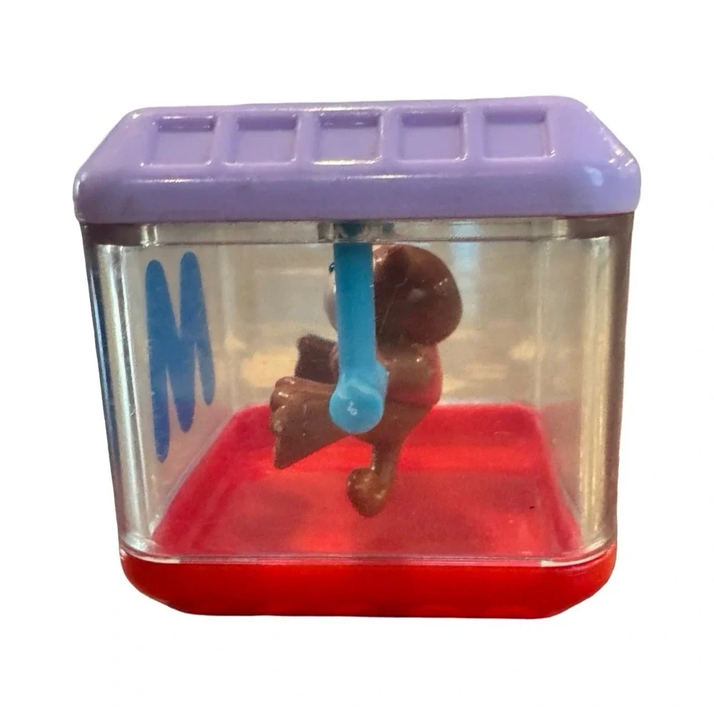 Fisher-Price‎ Peek-a-Blocks Alphabet Letter M Monkey Swinging Sensory Toy Block