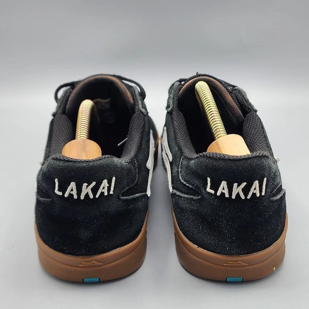 Lakai Manchester XLK Skate Shoes Sz 12 Black Suede White Gum Sole MS120-0200-B00
