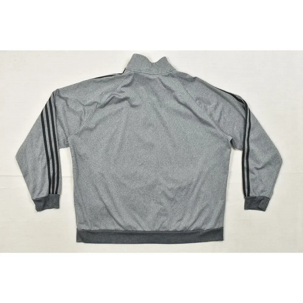 Adidas Activewear jacket men's size 2XL Full Zip Long Sleeve 3 Striped Soccer