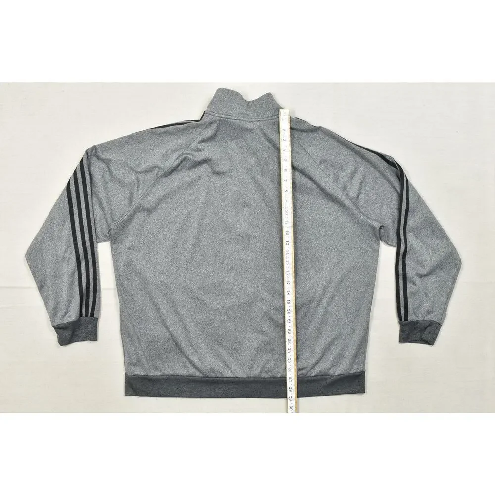 Adidas Activewear jacket men's size 2XL Full Zip Long Sleeve 3 Striped Soccer
