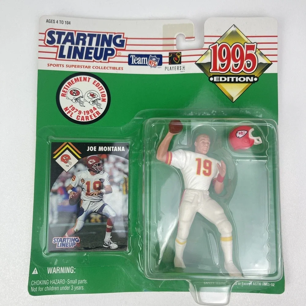 1995 Kenner Starting Lineup JOE MONTANA Retirement Edition Kansas City Chiefs
