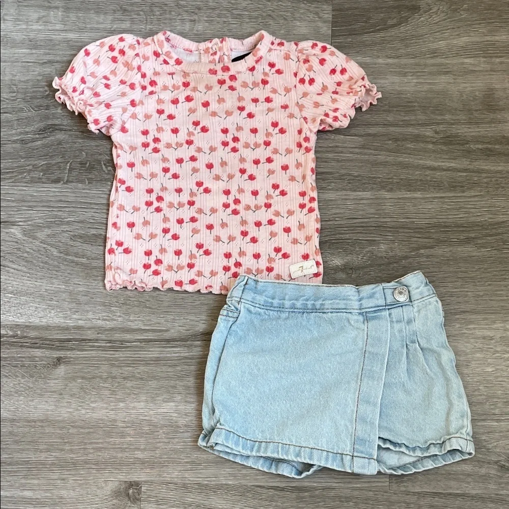 7 For All Mankind baby girls matching set