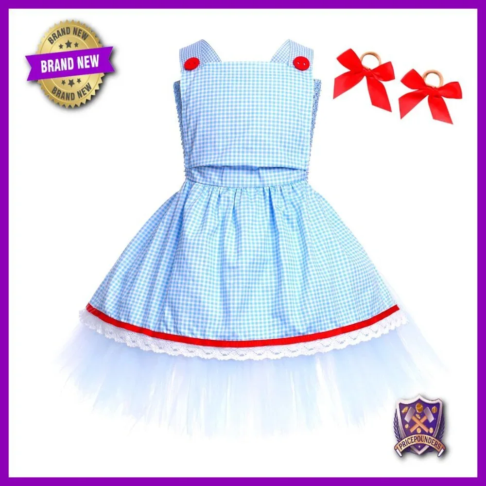 Girls Tutu Dress with Headband Elegant Ruffle Tulle Costume for Role Play