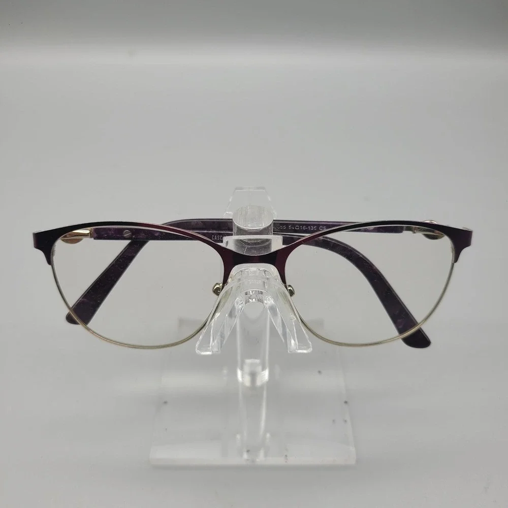 Cascadia Eyewear Purple Gold Cat Eye Eyeglass Frames Women 54-16-135 AM0055 C5