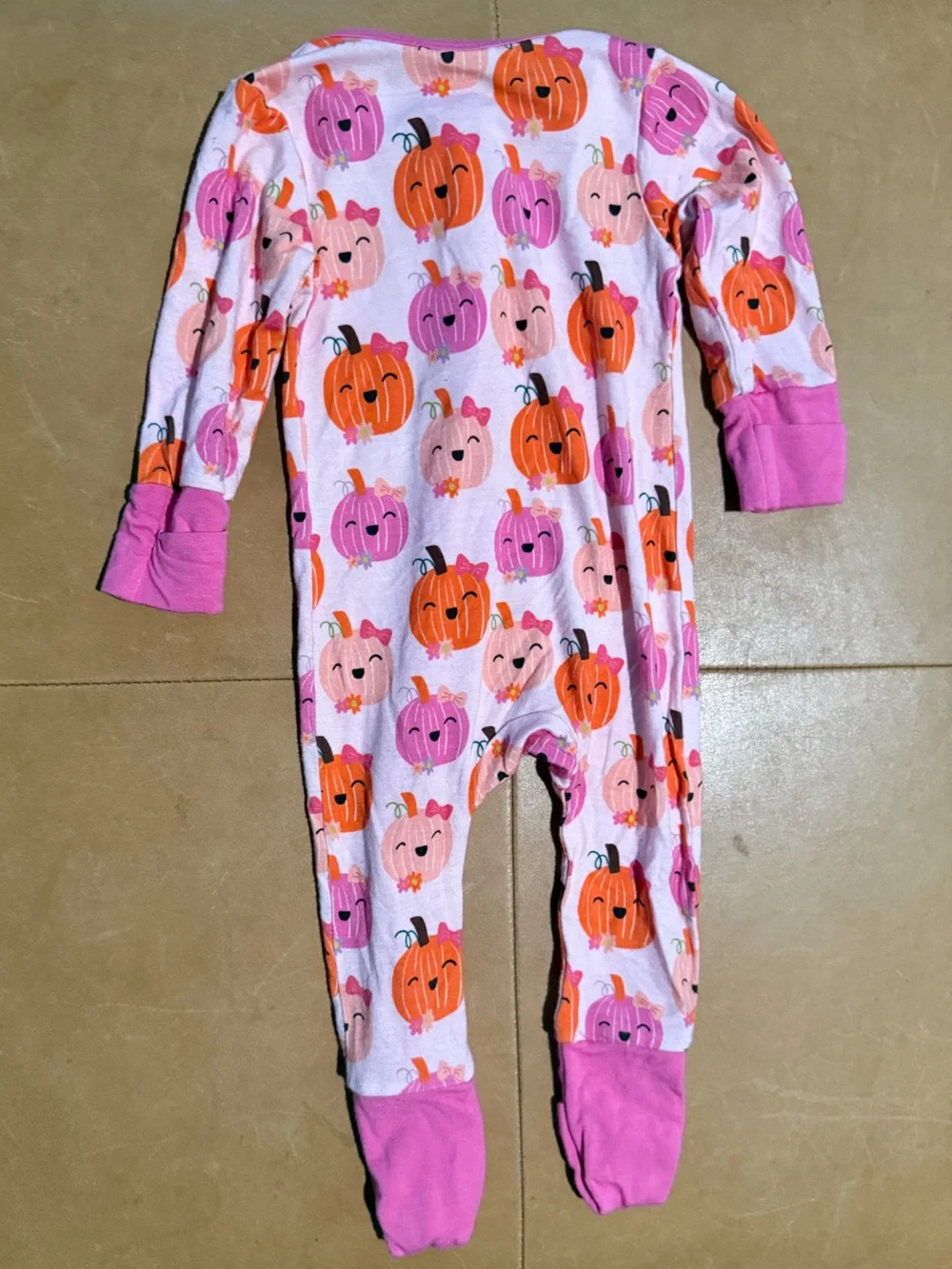 Spearmint Love Viscose Bamboo Pumpkin Footie 0-3M