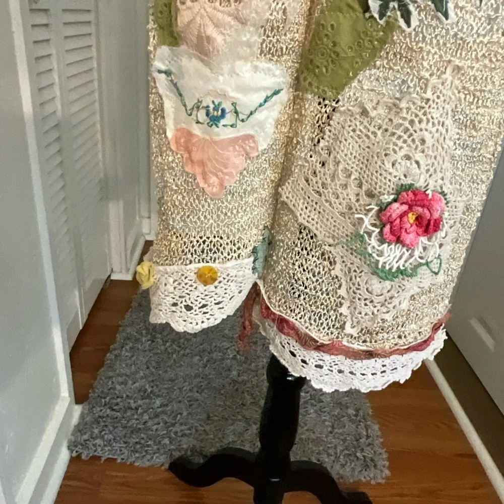 Artisan Patchwork Textile Art Scarf