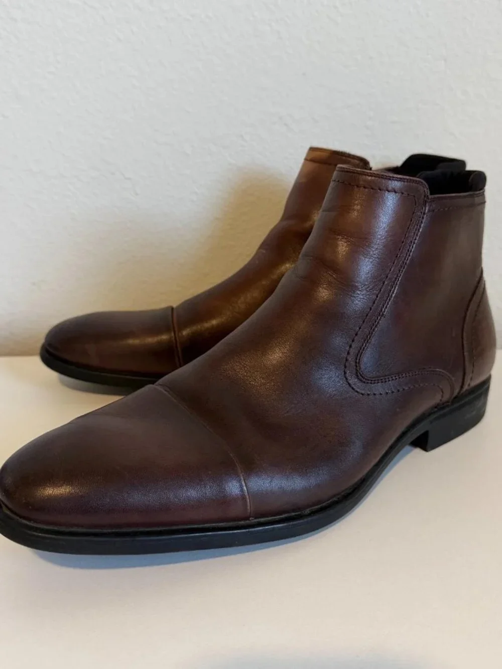 Kenneth Cole Reaction Edge Flex Men’s Brown Boots Size 10.5 Read Description