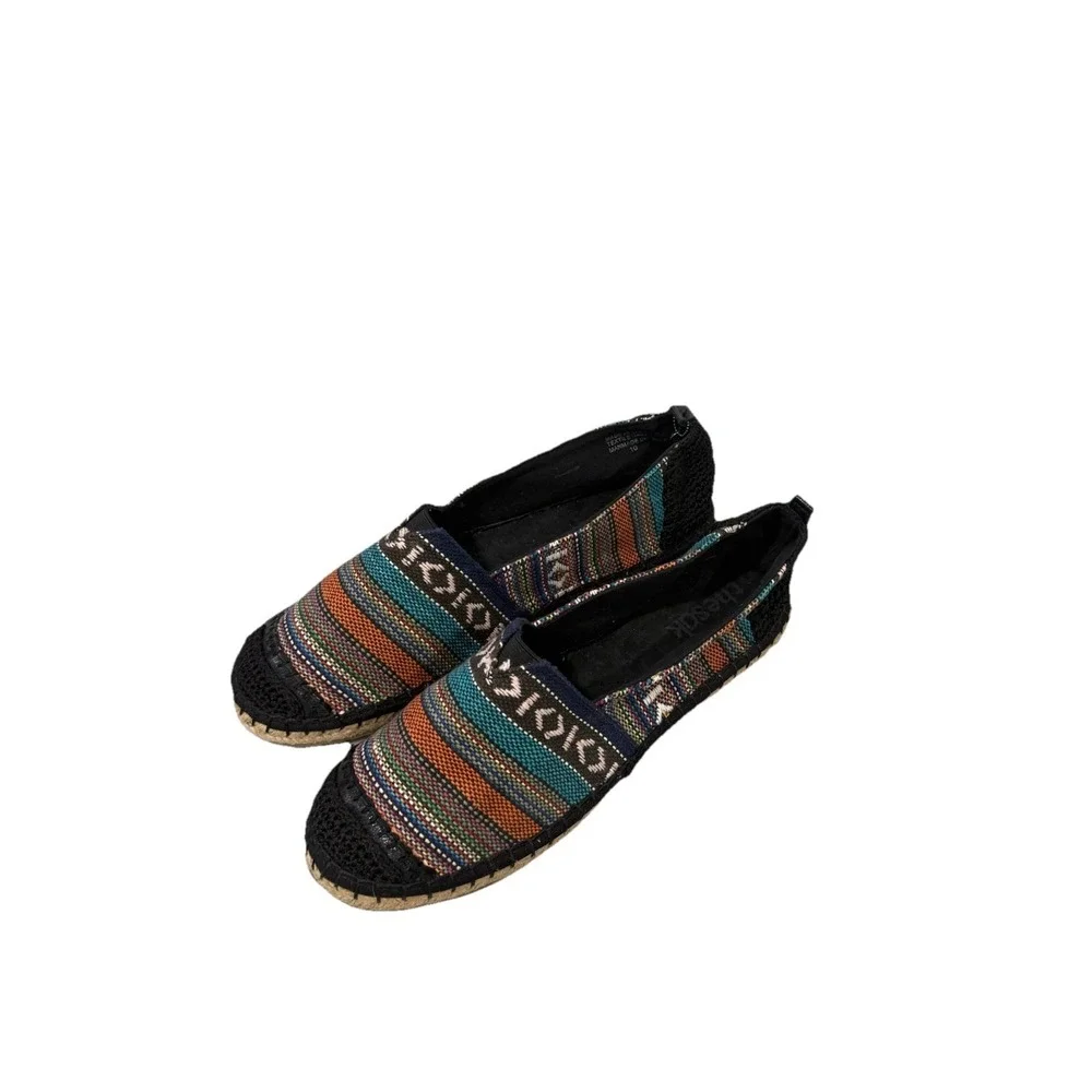 The Sak Ella Espadrilles Aztec Stripe Multicolor Slip On Boho Womens 10